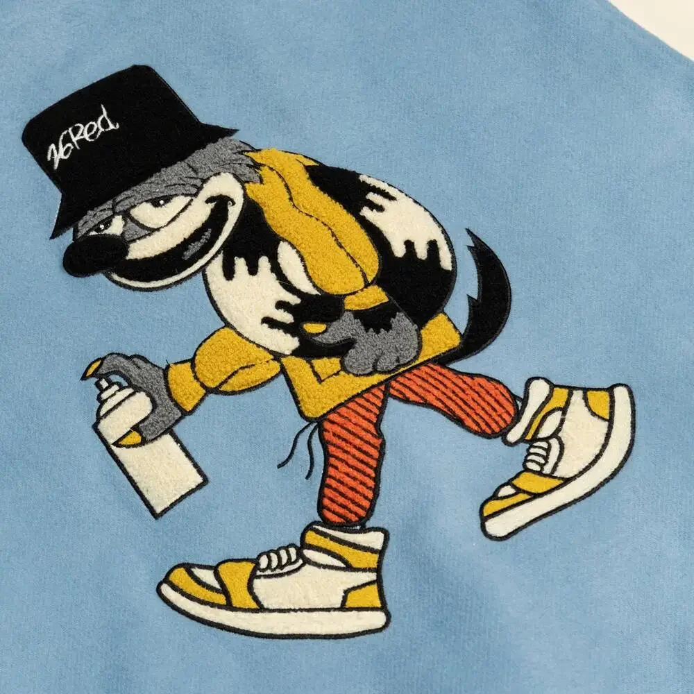 Twenty Six Red Retro Cat Varsity Jacket Sz L. Sold Out! - Picture 8 of 9